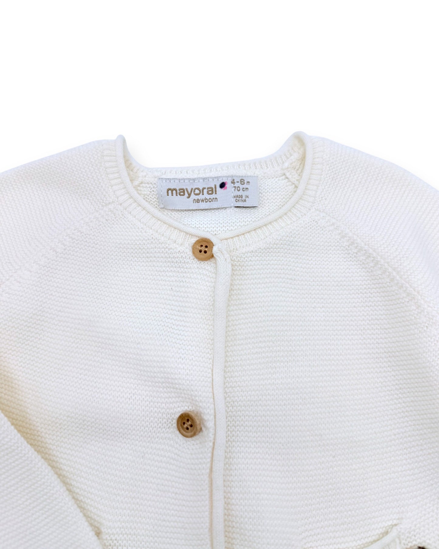 White Knit Jacket 4-6 Months