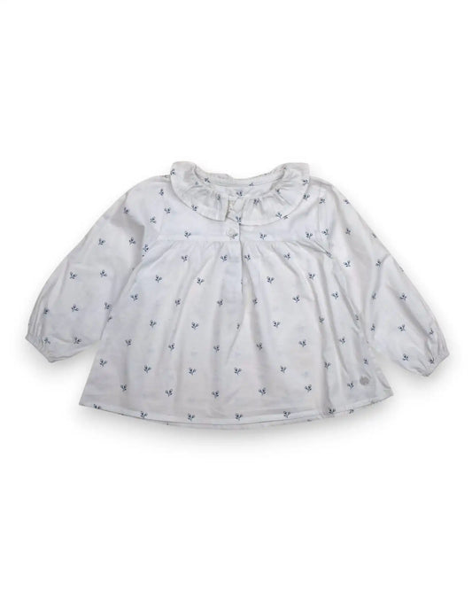 Blusa Branca Gola ZIPPY - 9-12 Meses