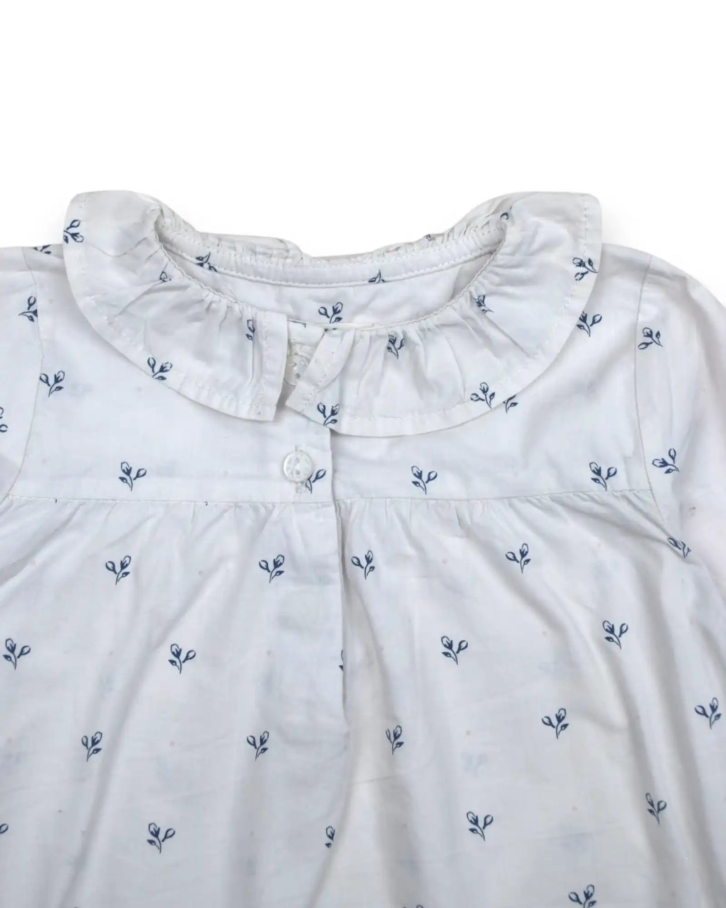 White ZIPPY Zip-Up Top - 9-12 Months