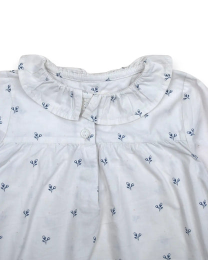 White ZIPPY Zip-Up Top - 9-12 Months