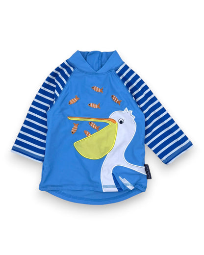 JOJO MAMAN BEBE Pelican Lycra Swimsuit - 0-6 Months