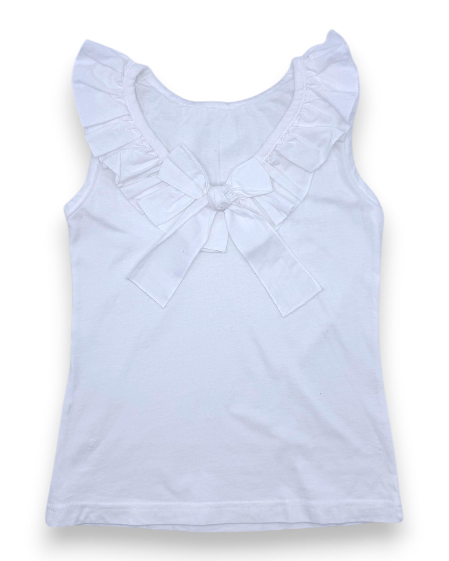 Blusa Blanca Volantes 6 Años