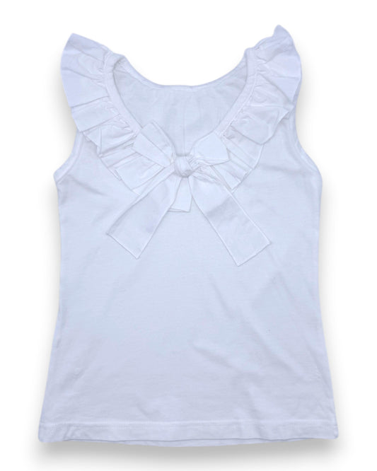Blusa Branca Folhos 6 Anos