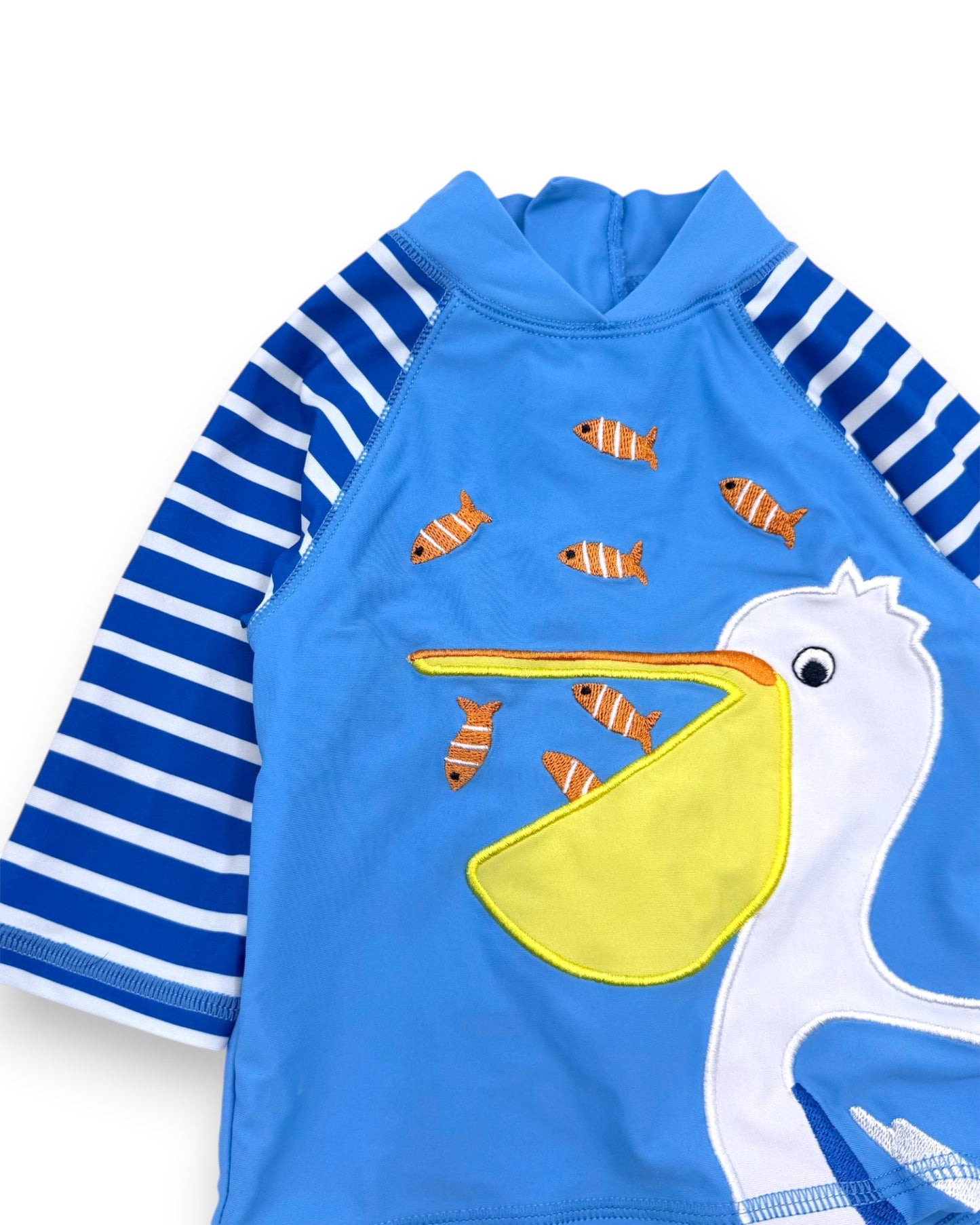 JOJO MAMAN BEBE Pelican Lycra Swimsuit - 0-6 Months