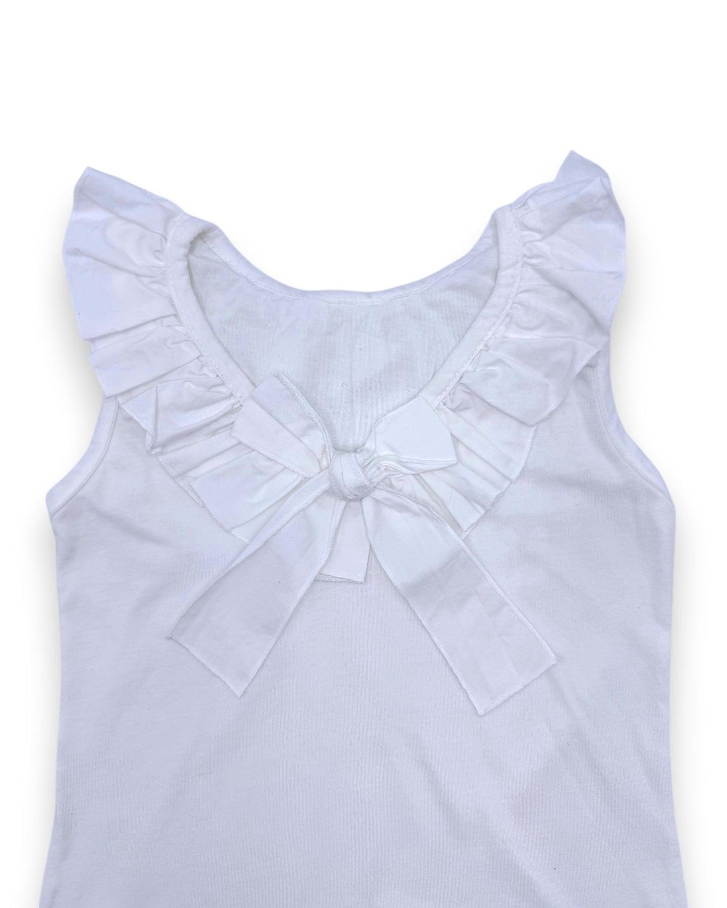 Blusa Blanca Volantes 6 Años