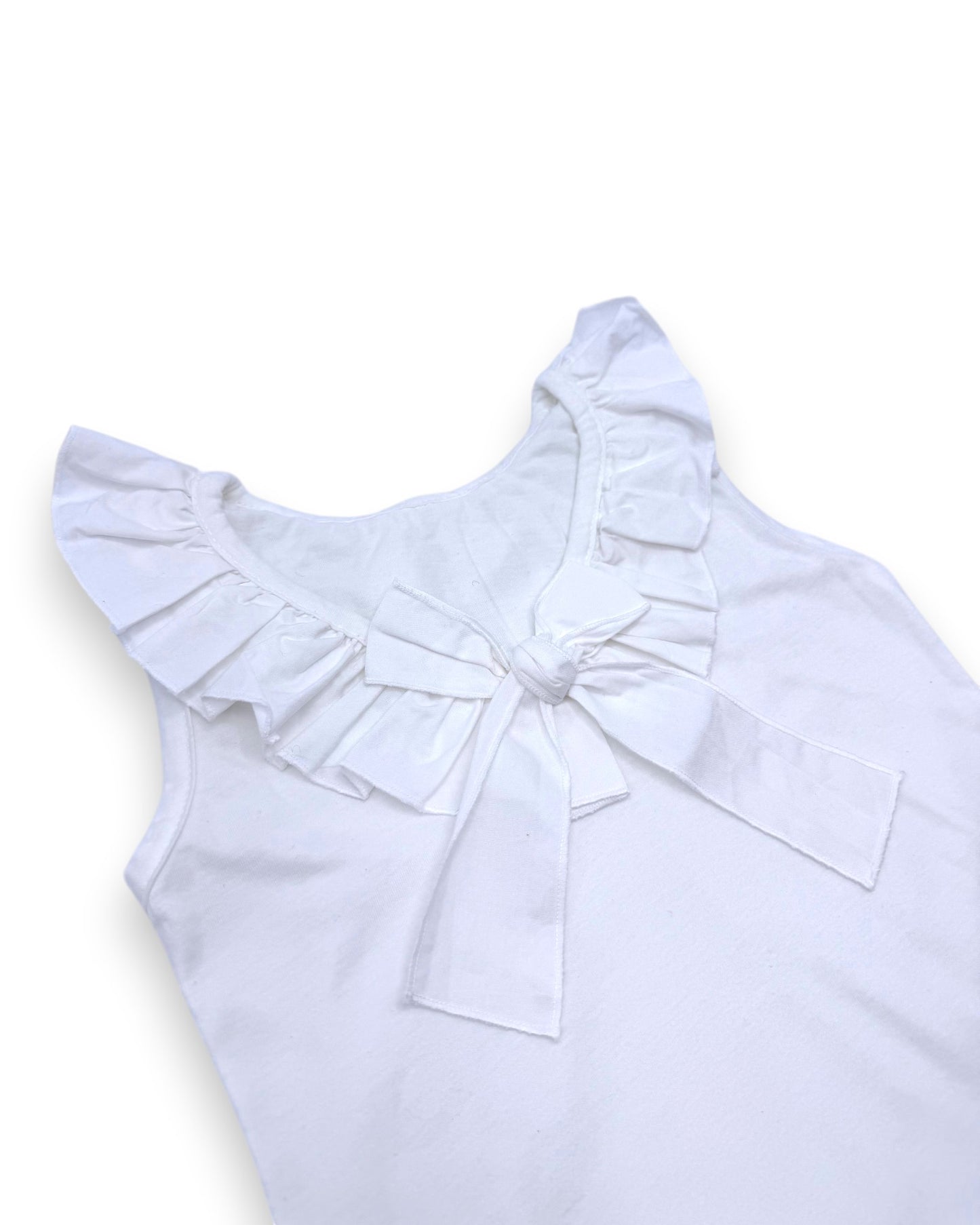 Blusa Blanca Volantes 6 Años