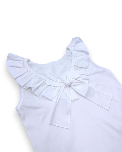 Blusa Blanca Volantes 6 Años
