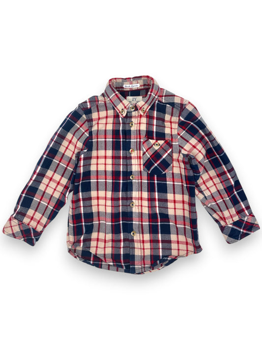 ZIPPY Checked Flannel Shirt - 3-4 Years