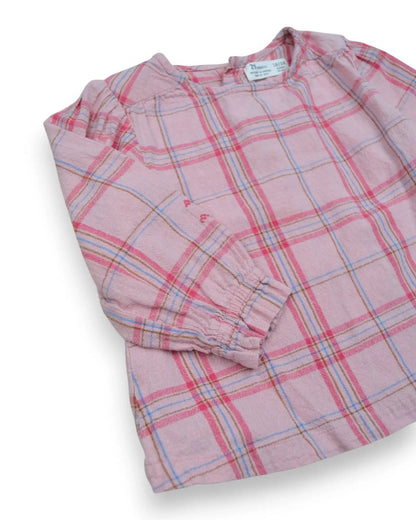 Blusa Xadrez Rosa ZIPPY - 18-24 Meses