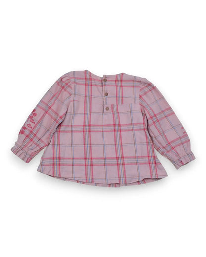 Blusa Xadrez Rosa ZIPPY - 18-24 Meses