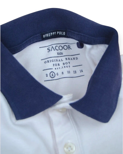 Polo Branco SACOOR - 4 Anos