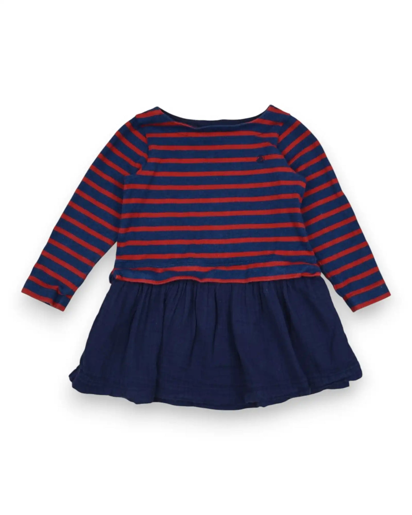 Vestido Riscas PETIT BATEAU - 3 Anos