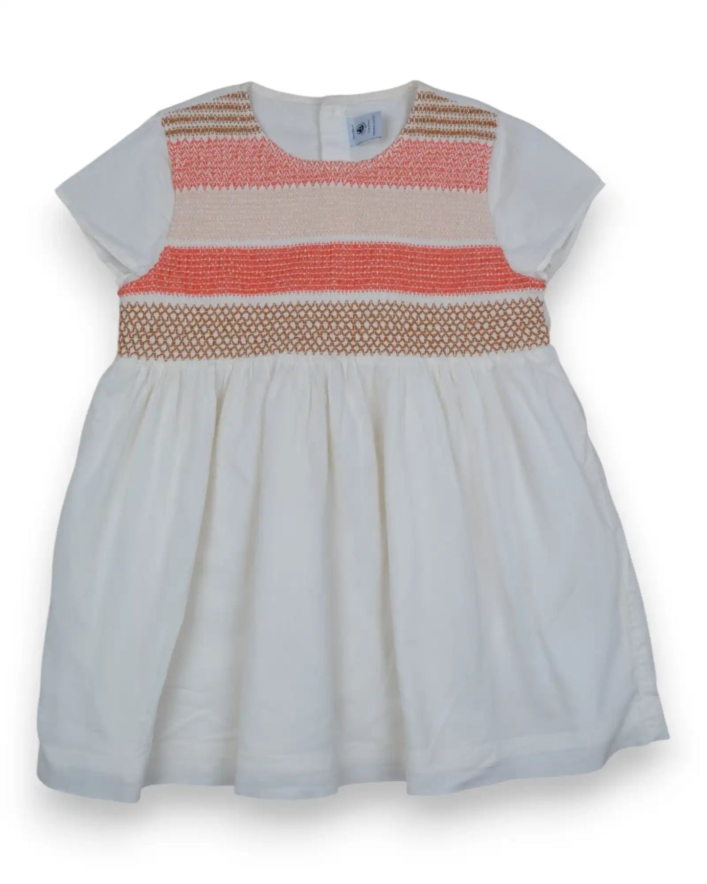 Vestido Branco PETIT BATEAU - 24 Meses
