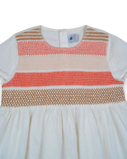 Vestido Branco PETIT BATEAU - 24 Meses