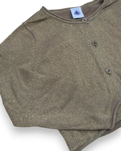 Casaco Malha Dourado PETIT BATEAU - 3 Anos