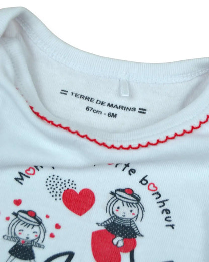 Body Branco TERRE DE MARINS - 6 Meses