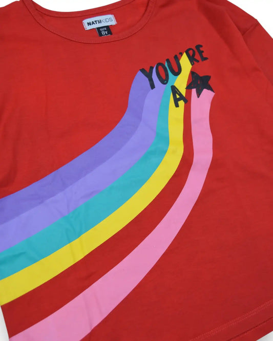 T-Shirt Vermelha NATHKIDS - 8 Anos