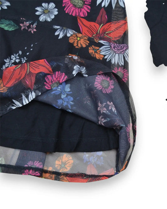 Vestido Preto Tule DESIGUAL - 5-6 Anos