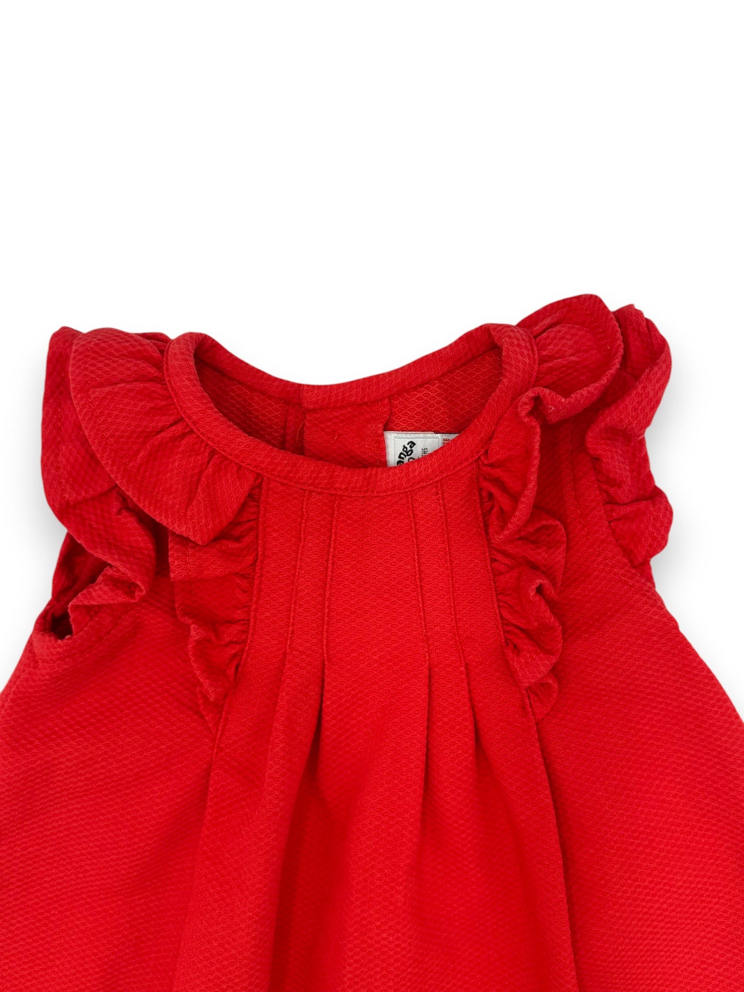 Vestido Vermelho 9-12 Meses