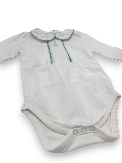 White Collar Bodysuit 0-1 Month