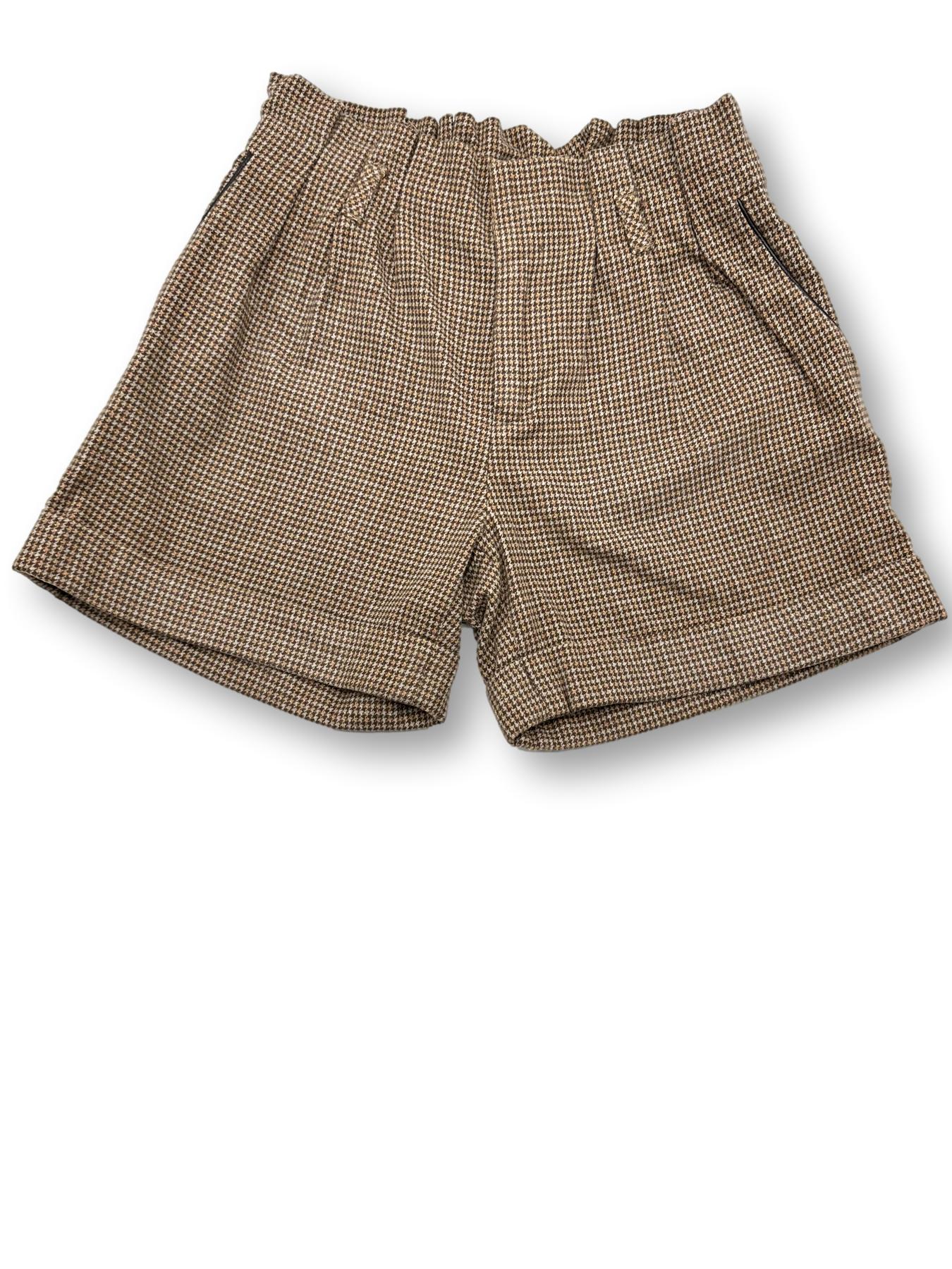 Brown Flannel Shorts 9-10 Years