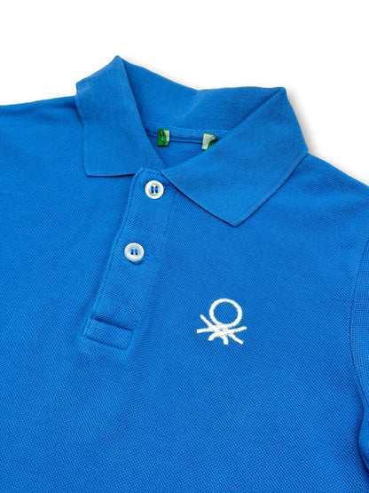 Blue Short Sleeve Polo Shirt 4 Years