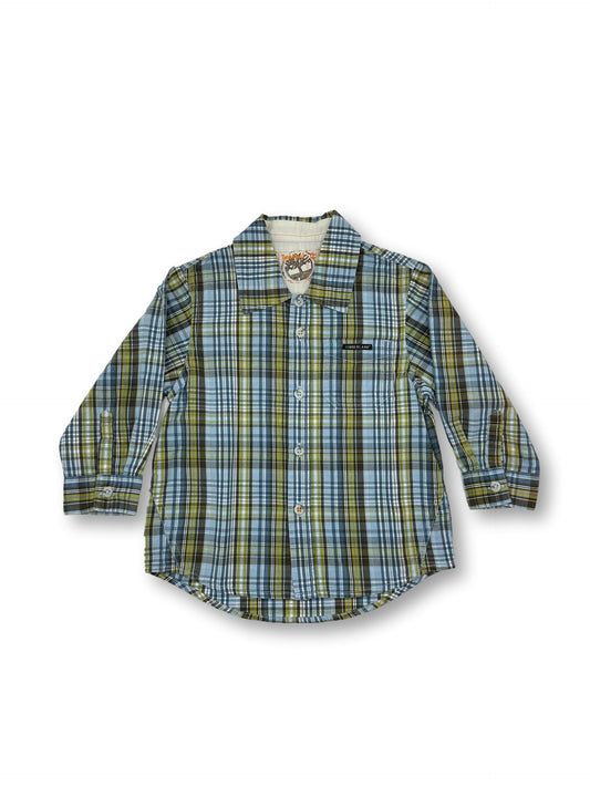 Blue and Green Plaid Shirt 2 Years