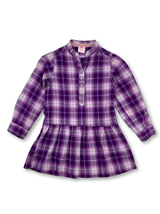 Purple Plaid Dress 3-4 Years