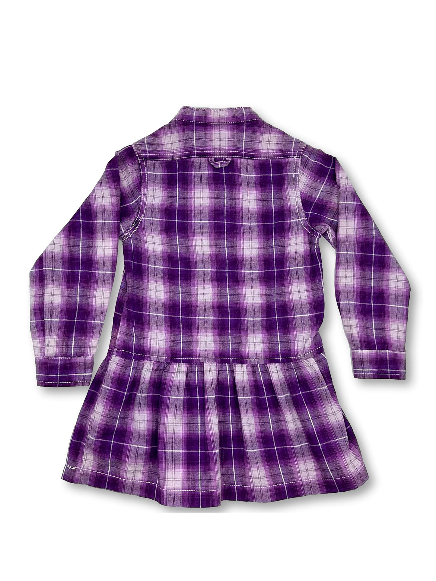 Vestido Xadrez Roxo 3-4 Anos