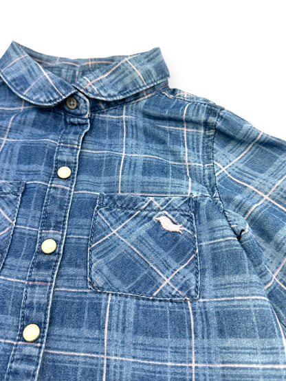 Blue Plaid Shirt 6-9 Months