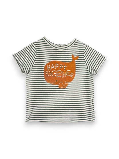 Whale Striped T-Shirt 23 Months