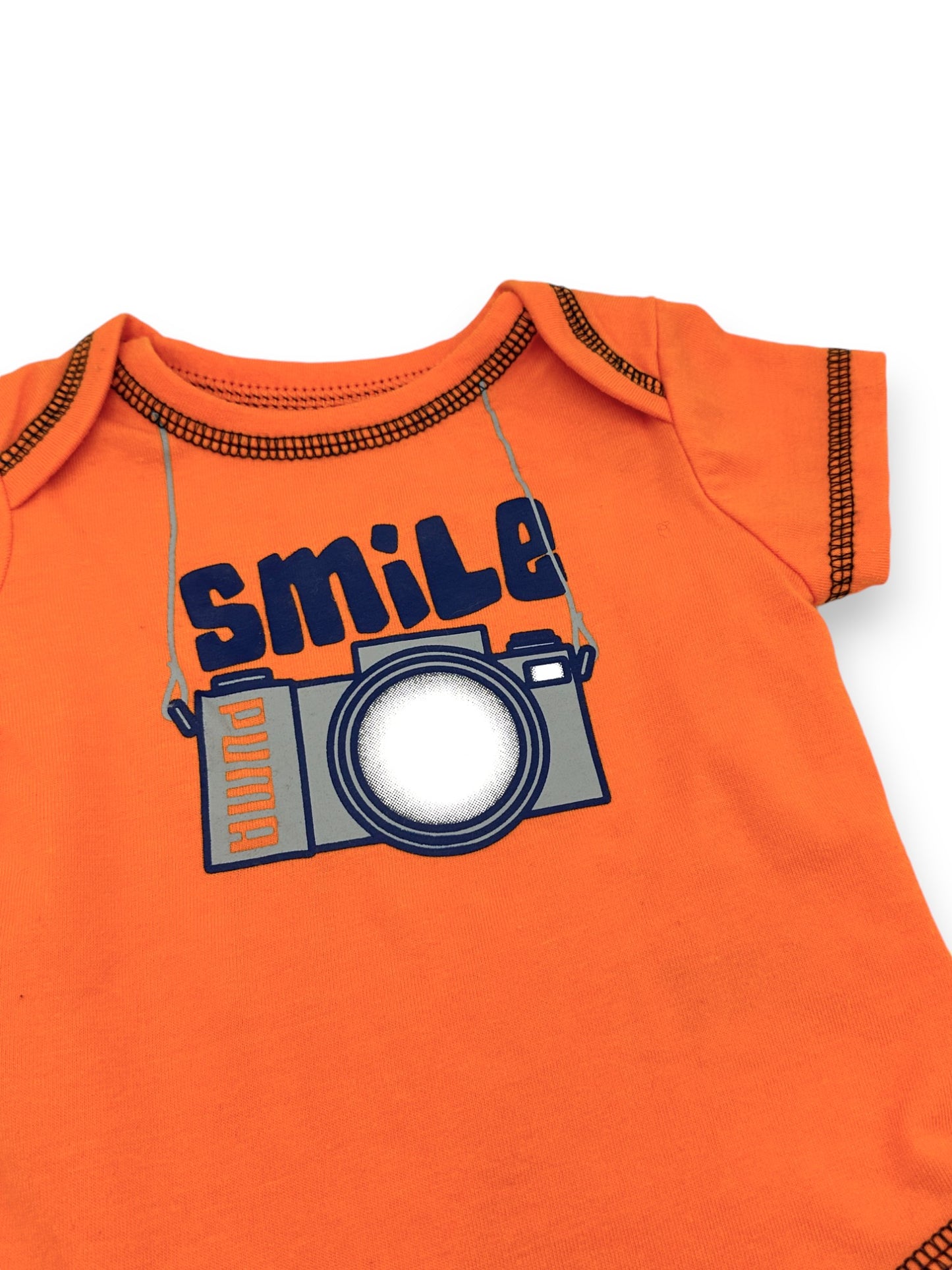 Orange Camera Bodysuit 3-6 Months