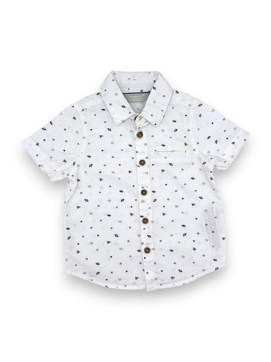 White Short Sleeve Shirt 12-18 Months