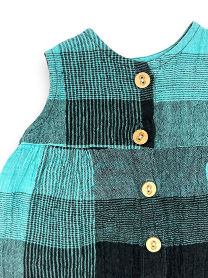 Green and Black Romper 0-3 Months