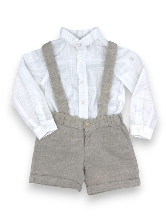 Conjunto Camisa e Calções de Linho 12 Meses