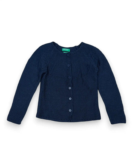 Casaco Malha Azul BENETTON - 3-4 Anos