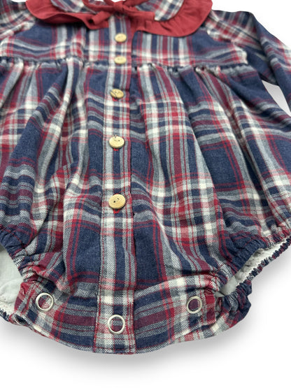 Plaid Bodysuit Top 3-6 Months