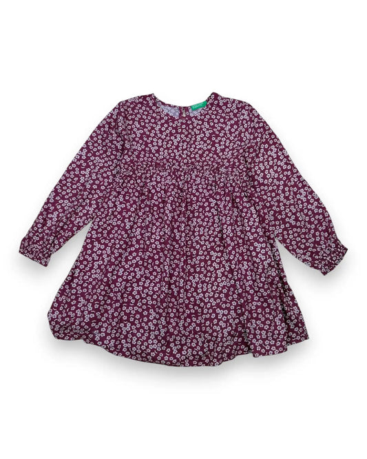 Vestido Flores BENETTON - 5-6 Anos