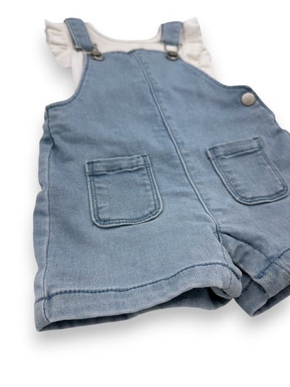 Short Overalls and T-Shirt Set 3-6 Months