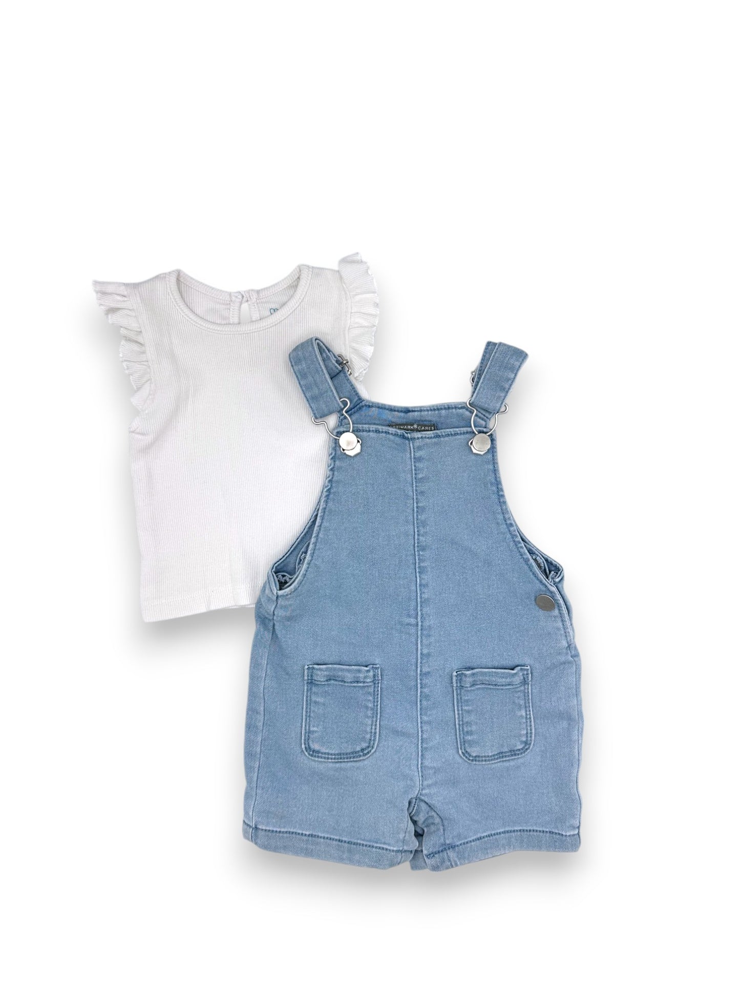 Short Overalls and T-Shirt Set 3-6 Months