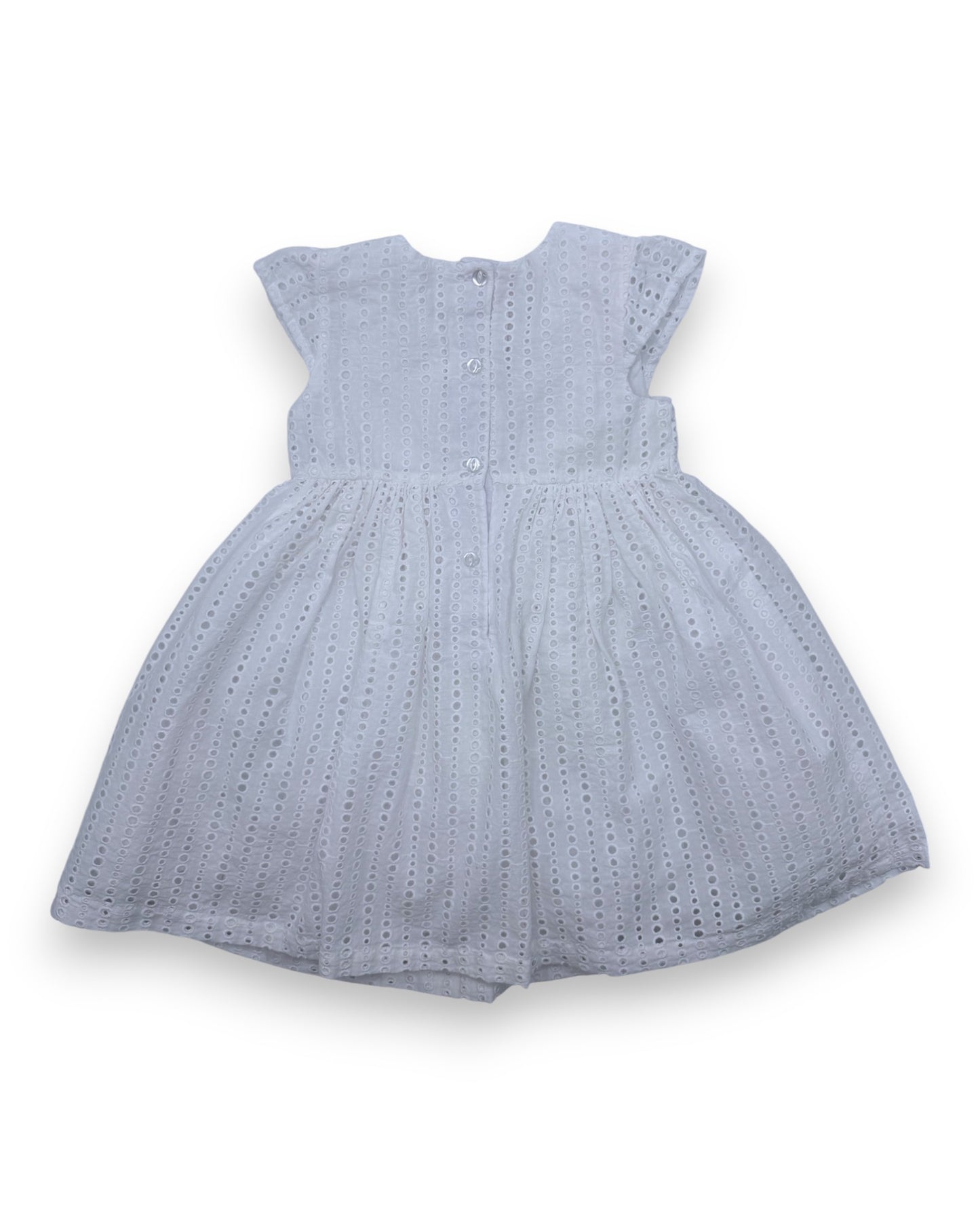 White Embroidered Dress, 18 Months