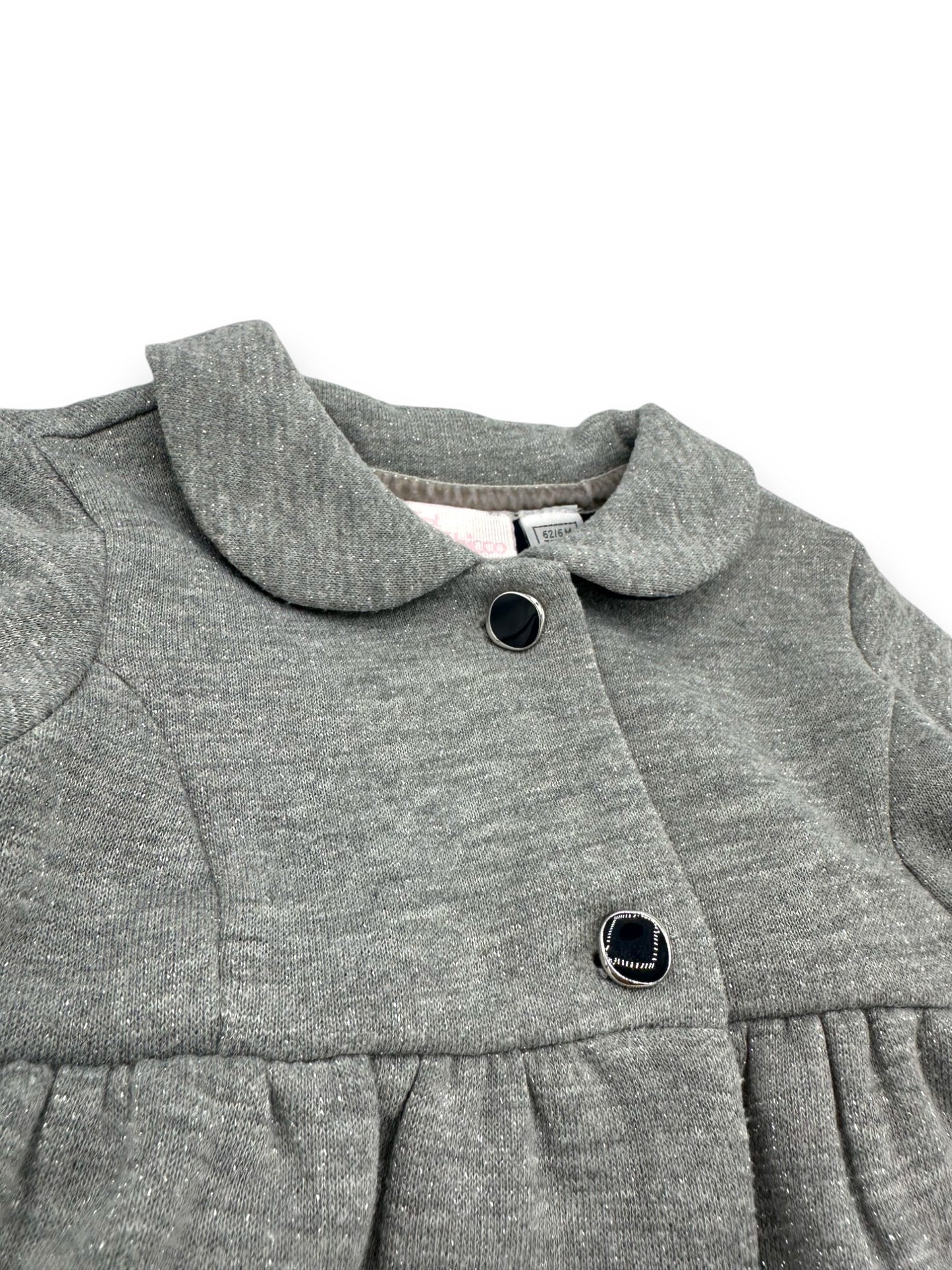 Shiny Gray Coat 6 Months