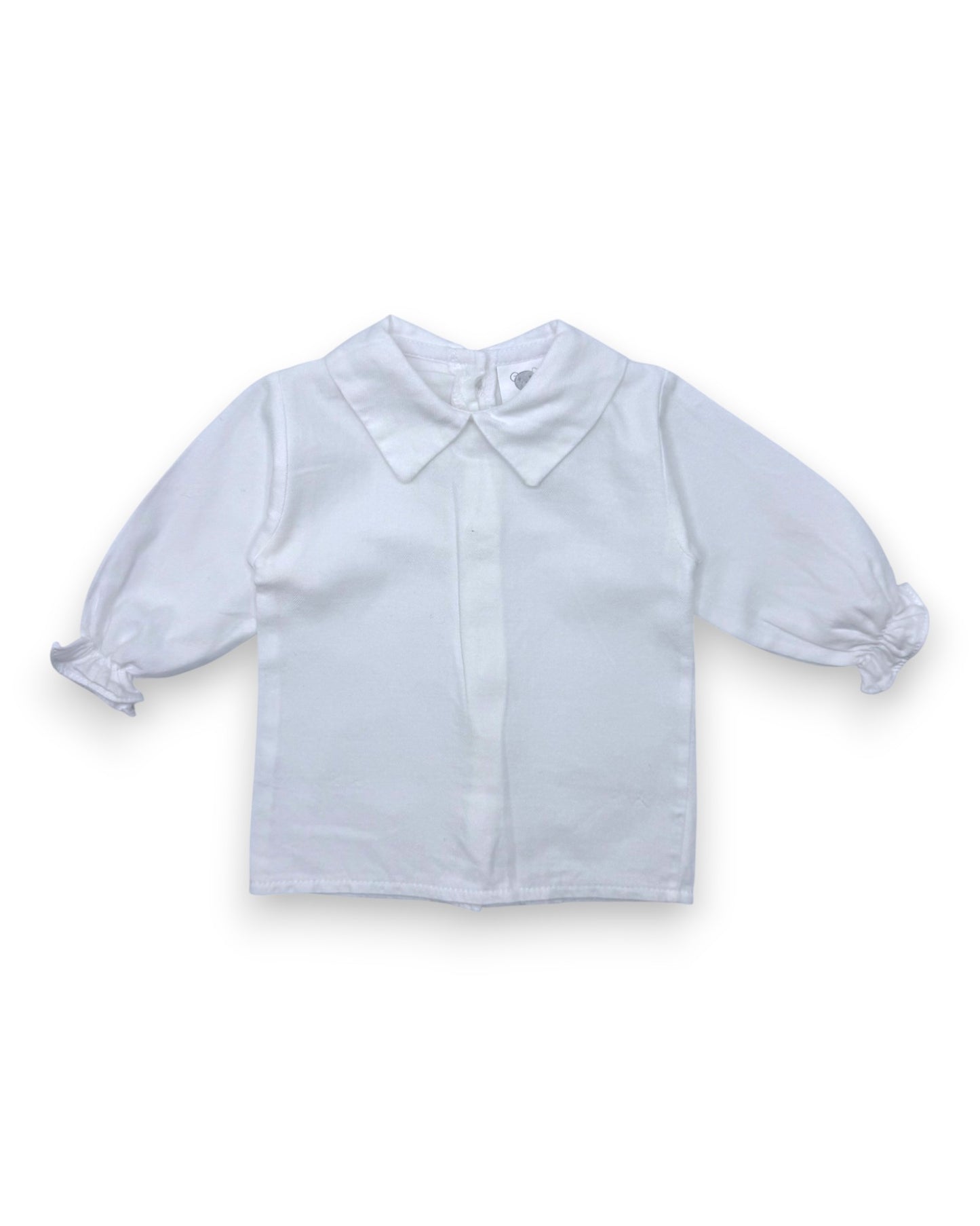 White Blouse with Collar, Size 1-3 Months