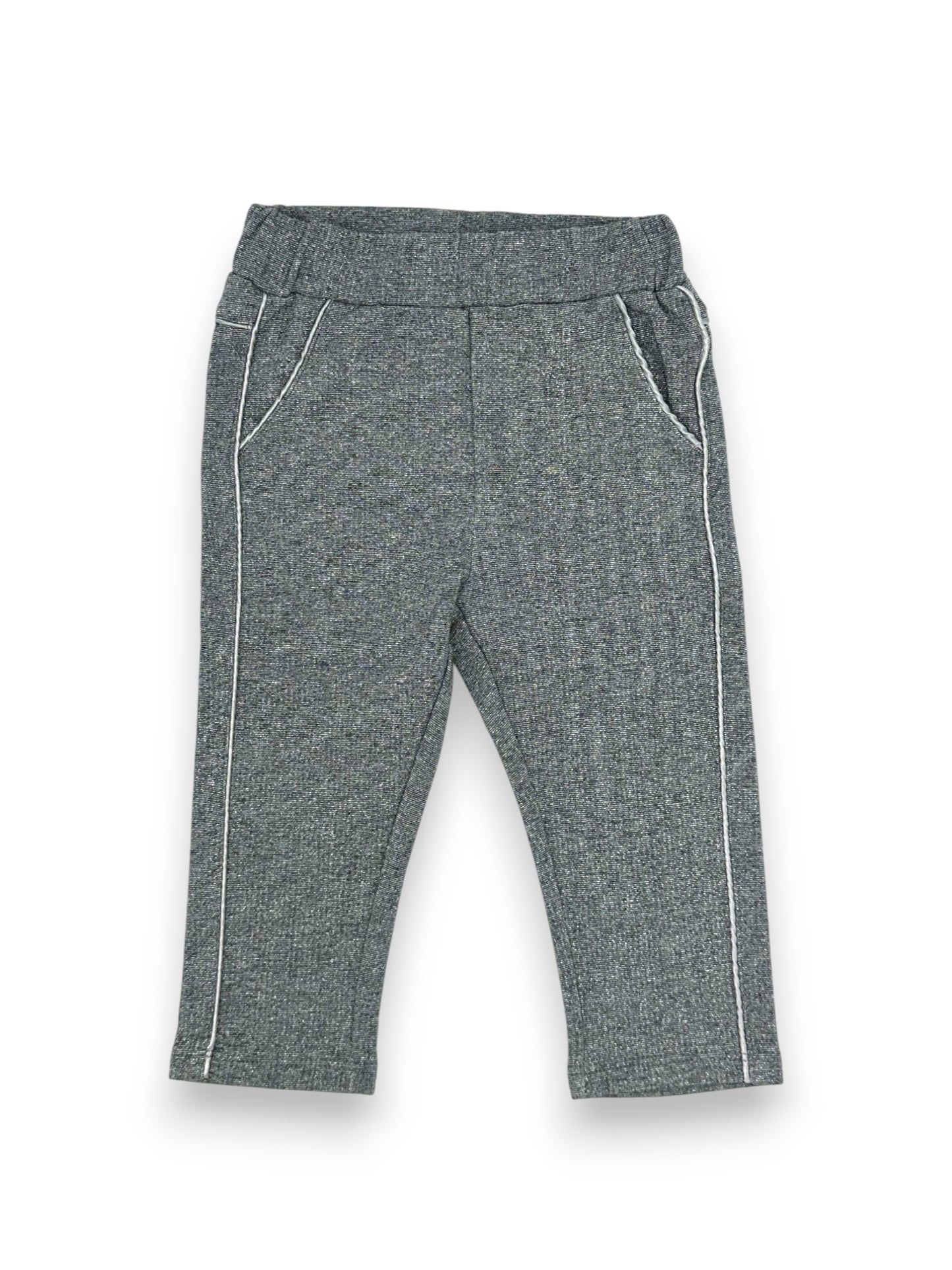 Shiny Gray Pants 9-12 Months