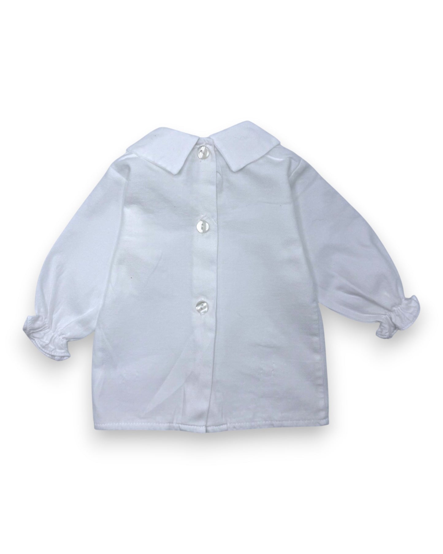 White Blouse with Collar, Size 1-3 Months