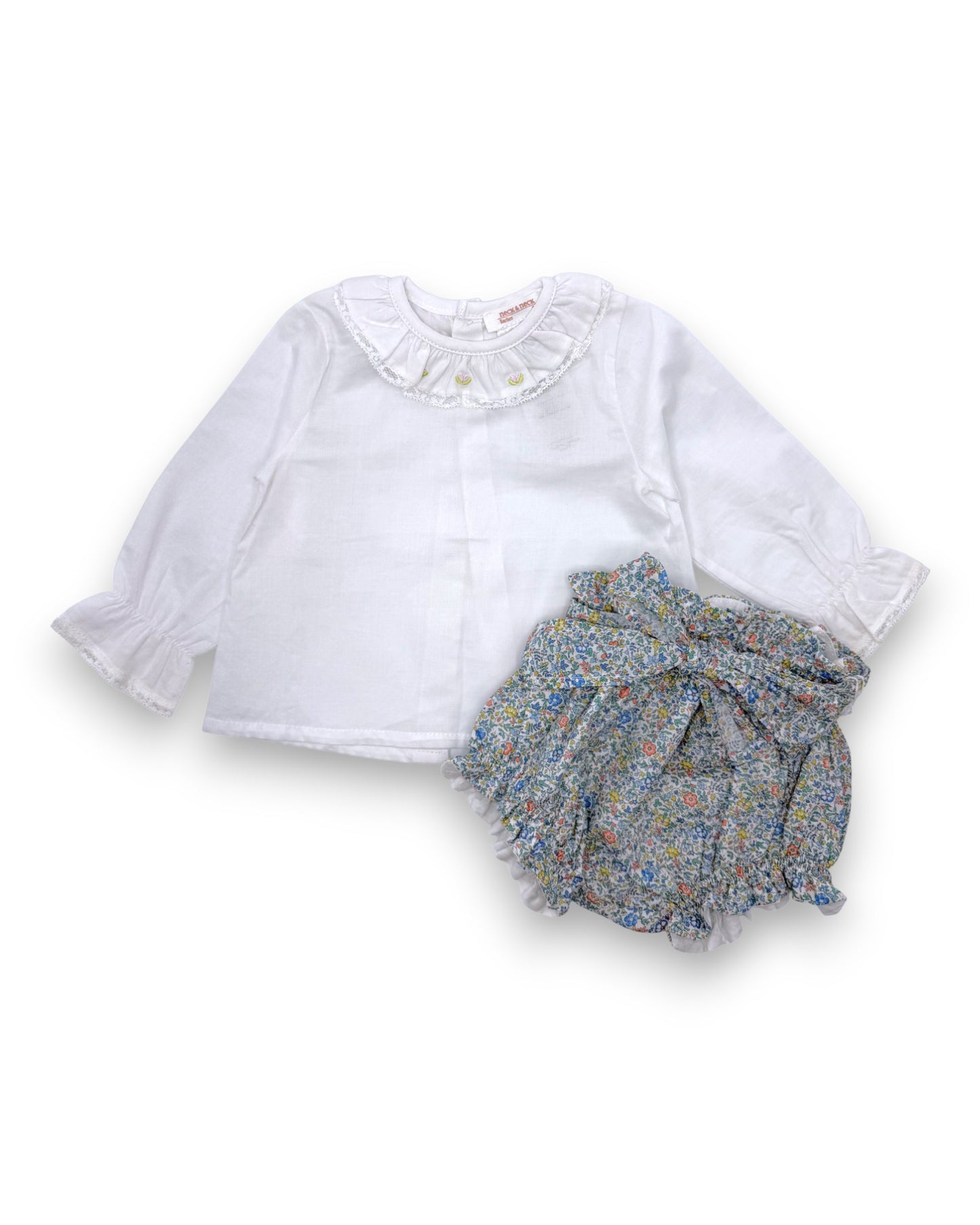 Conjunto Blusa e Tapa Fraldas 3-6 Meses