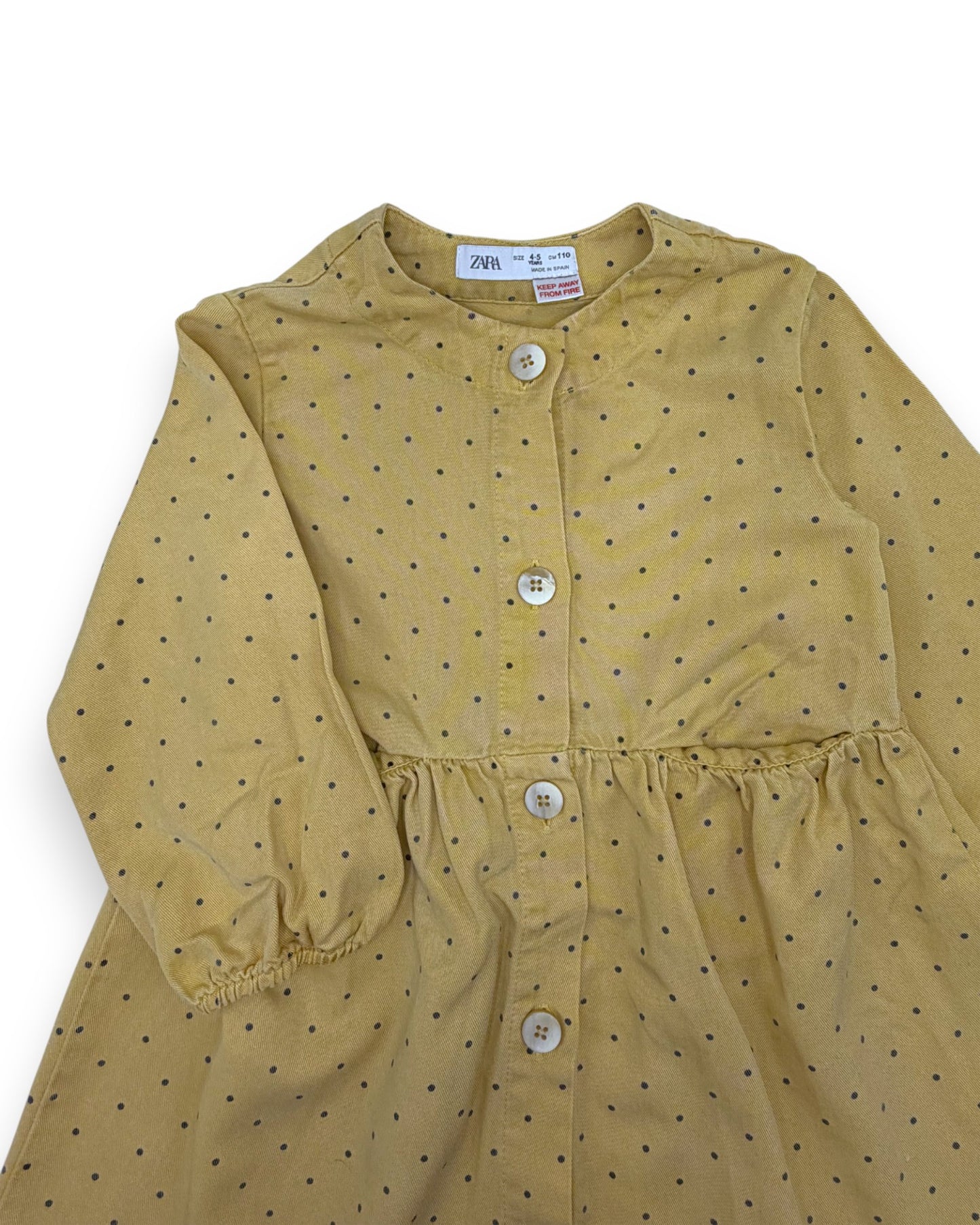 Vestido Amarelo Bolinhas 4-5 Anos