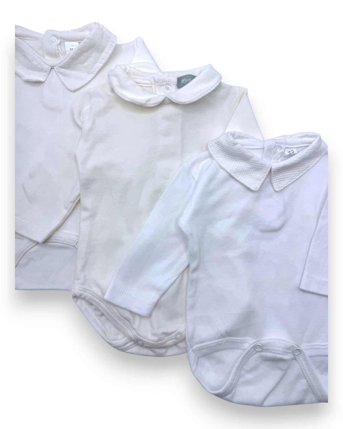 Pack of 3 Bodysuits with Neckline, 1 Month Size