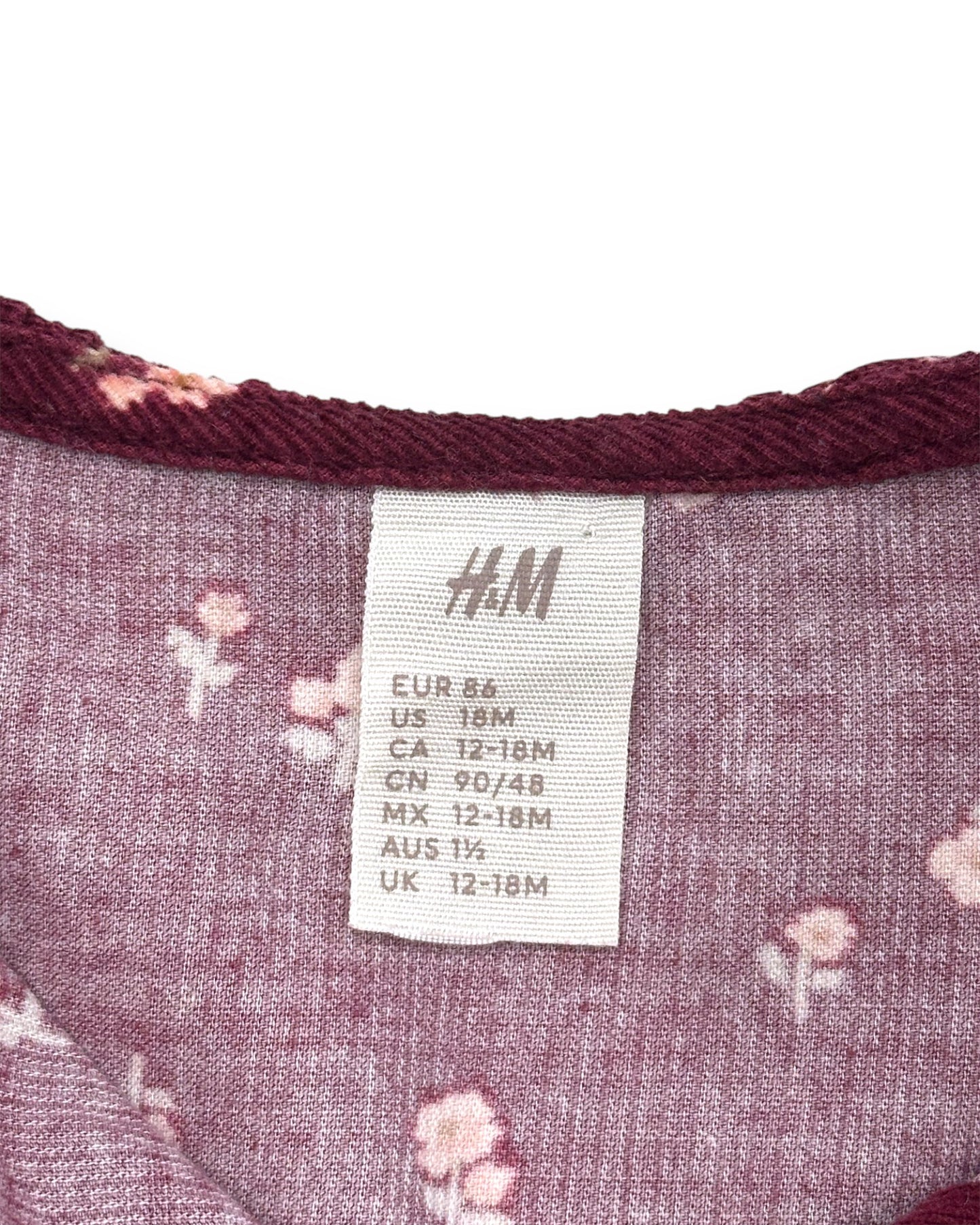 Vestido Bombazine Bordeaux 12-18 Meses