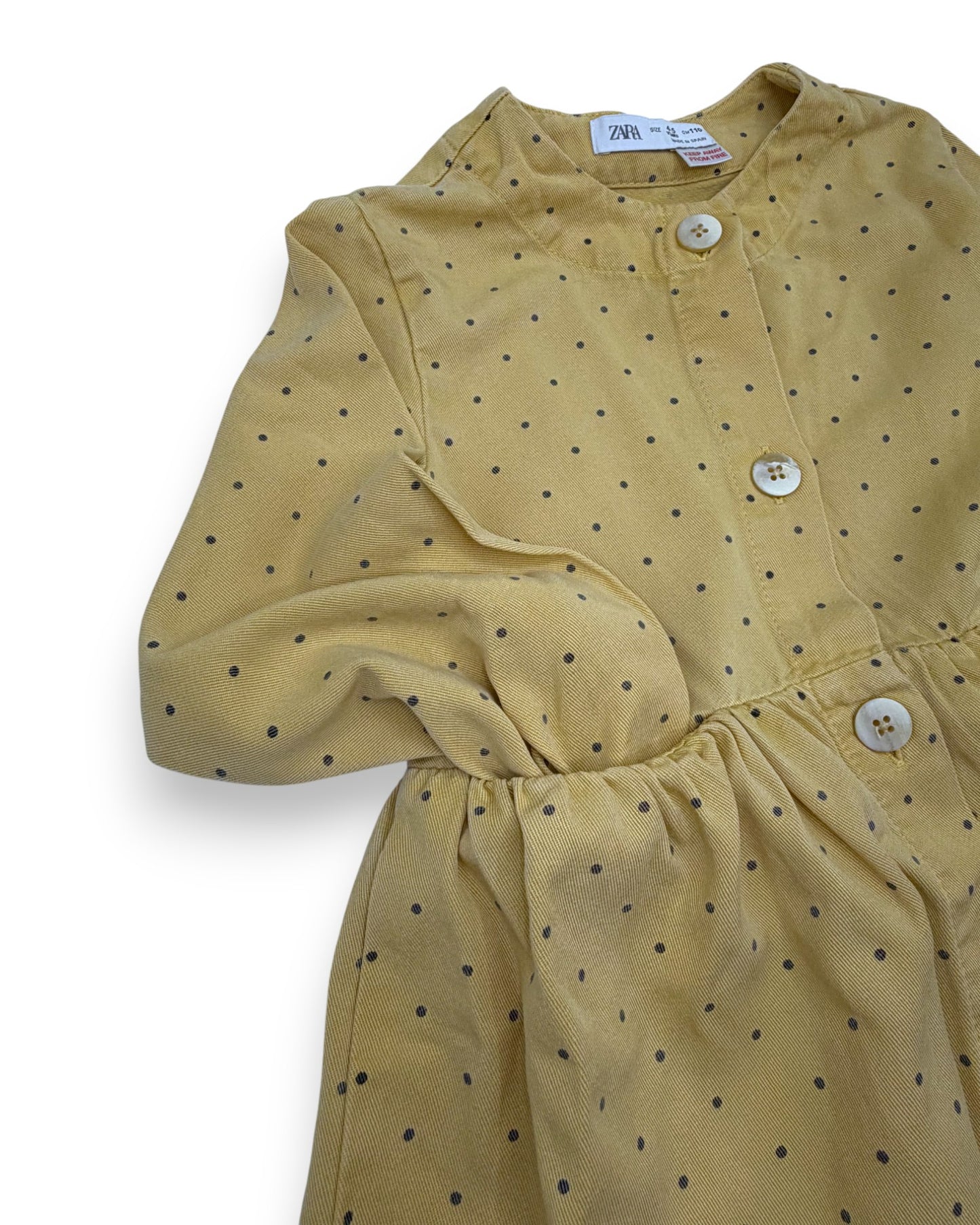 Vestido Amarelo Bolinhas 4-5 Anos